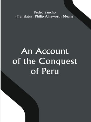 cover image of An Account of the Conquest of Peru